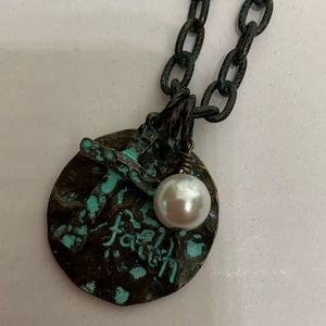 Rustic Faith Necklace with chain extension